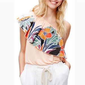 Free People Annka Ruffle One-Shoulder Tank